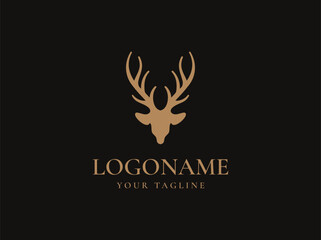 Deer Logo design vector template illustration 