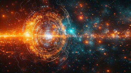 Obraz premium Clockwork Constellations: A Cosmic Expedition Through Time