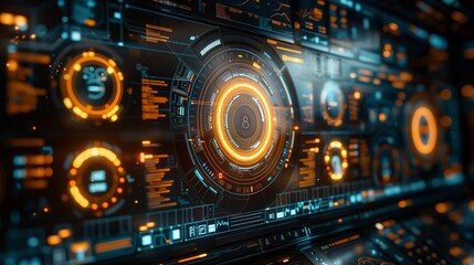 Obraz premium Illuminated Chronicles: Navigating the Glowing Time Vortex