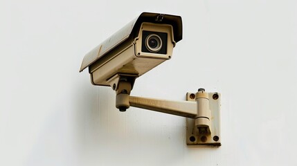 CCTV camera on white background