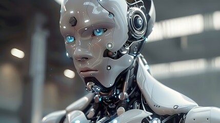 Fototapeta premium humanoid cyborg