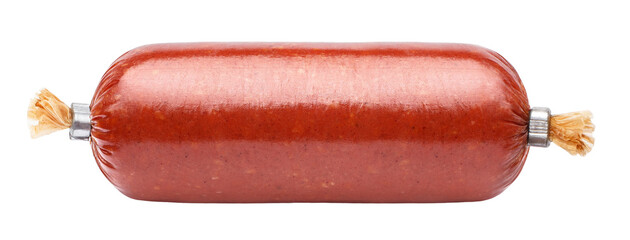 Delicious smoked sausage cut out