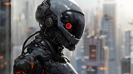 Fototapeta premium humanoid cyborg