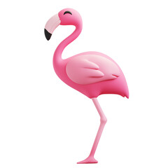 3d pink flamingo