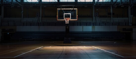 empty basketball gym
