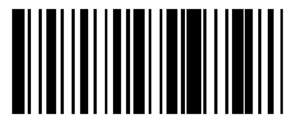 Barcode black color isolated on background for mobile payment and identity, city transport rental, UI UX design element, web pictogram, mobile app, promo tag. Vector 10 eps