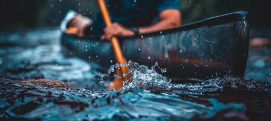 Canoeist s determination in rough waters at summer olympics, showcasing focus and skill in sports
