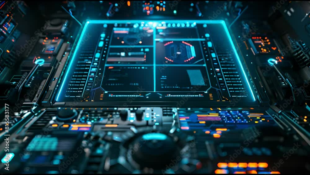 Poster The Alpha PNG file includes a HUD interface. This displays code text in a futuristic sci-fi design. The Hi Tech template looks great for your video. The HUD uses PNG Alphas for the interface.