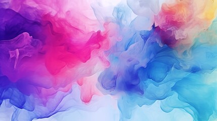 Vibrant and Ethereal Smoke Clouds with Pastel Color Blends - Abstract Art Background