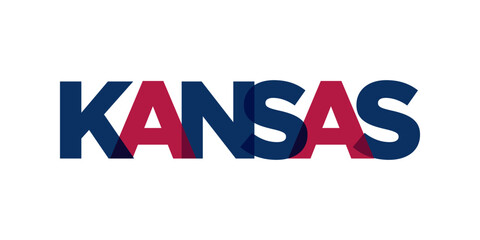 Kansas, Missouri, USA typography slogan design. America logo with graphic city lettering for print and web.