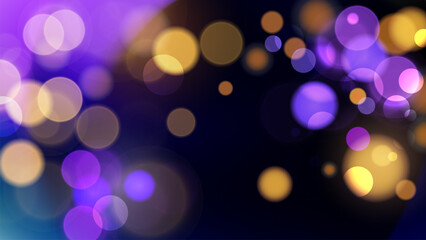 Fototapeta premium Bokeh lights. Abstract blurred background. Vibrant blur light effect. Vector illustration.