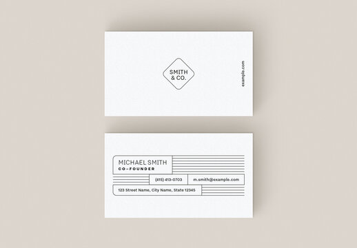 Black and White Business Card Layout