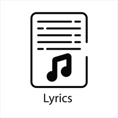 Lyrics Vector icon 