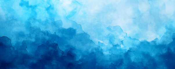 Blue watercolor background banner