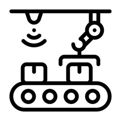Manufacture Icon With Line Style
