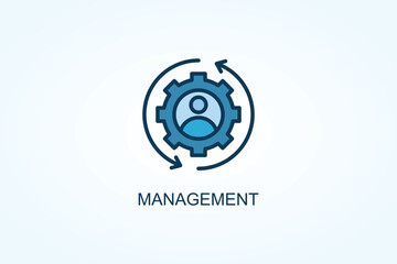 Fototapeta premium Management vector or logo sign symbol illustration