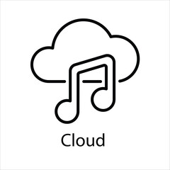 Cloud Vector icon 