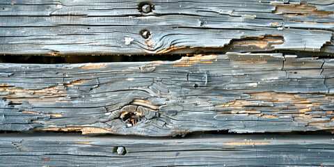 Old wooden background or texture. Old wooden planks. Vintage wood Surface of old brown chipped and deteriorated wood texture.