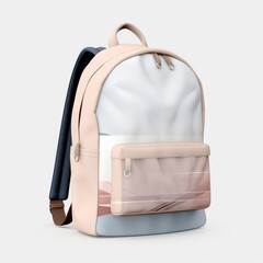 A stylish urban backpack, fashion watercolor tone, pastel, 3D Animator