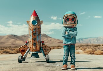 Ambitious Young Dreamer: Inspiring Innovation in the Universe with DIY Rocket Creation - Dreaming Big: A Young Astronaut-in-Training Ventures into the Cosmos