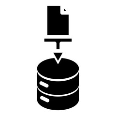 Data Collection Glyph Icon Design