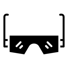 Safety Glasses Glyph Icon Design