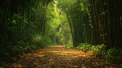 The path through the bamboo forest