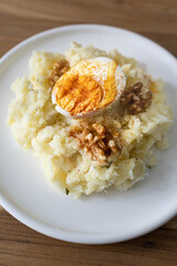 The Atascaburras o brandada is a dish typical of Spanish cuisine made with cod, potatoes, garlic, and eggs