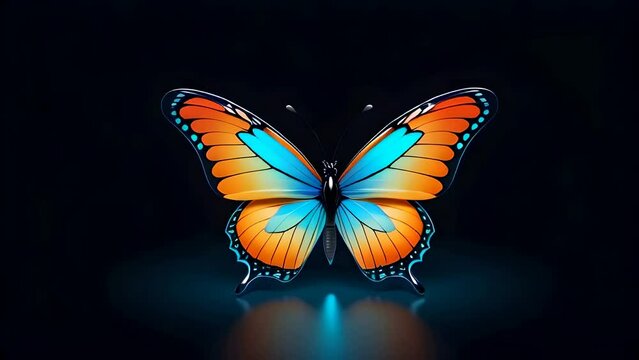 butterfly on black background