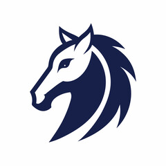 Mascot horse's head logo design vector art silhouette illustration