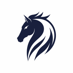 horse's head logo design vector art silhouette illustration