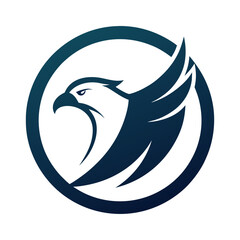 Anima Circle Eagle Logo falcon design vector art silhouette illustration