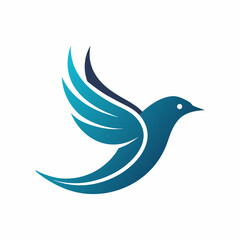 Modern bird logo vector art illustration design