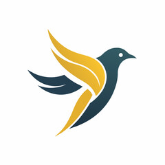 minimalist bird logo vector art illustration design