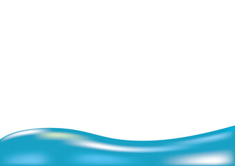 水色の波のようなフレーム