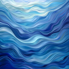 Fototapeta premium Beautiful abstract sea background with waves in different shades of blue