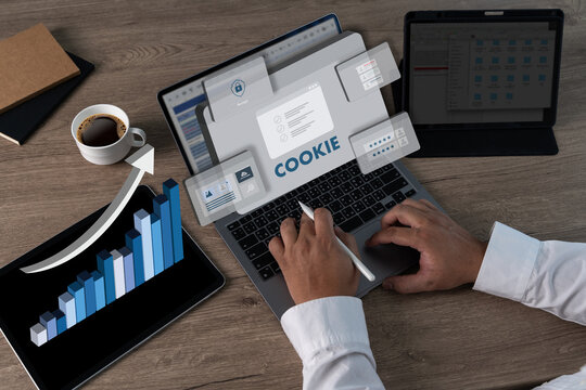 Allow all cookies and Cookie policy information pop-up window on laptop