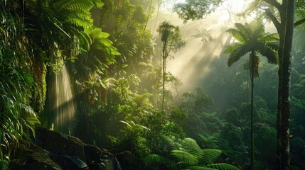 Experience the ethereal beauty of nature in the Dorrigo World Heritage Rainforest on a misty morning