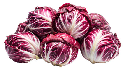 Obraz premium cluster of radicchio isolated on white background