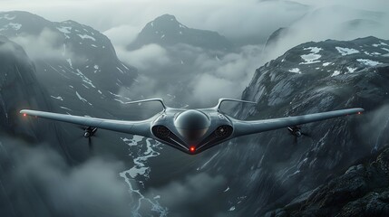 Explore the sleek contours of a next-generation drone, where aerodynamics meets artistic design.