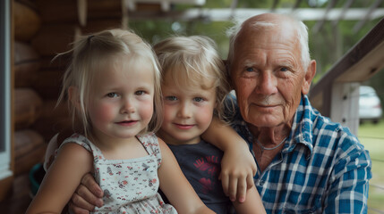 Fototapeta premium Photo of grandparent and child