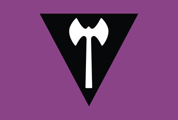 Labrys lesbian pride flag in vector format