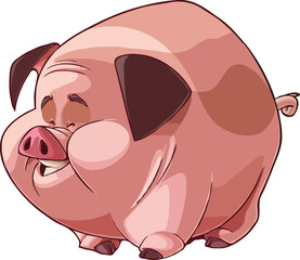 pig cartoon | Cartoon of a Fat Pig