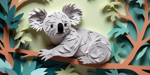Paper art koala