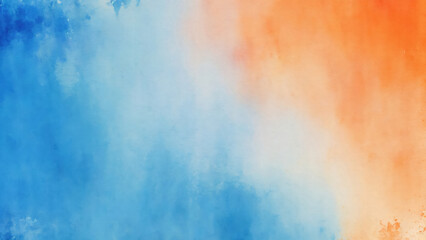 Obraz premium Blue and orange background with texture and distressed vintage grunge and watercolor