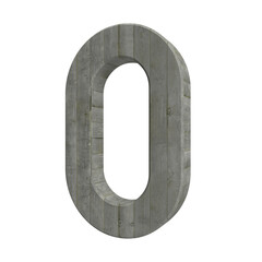 wooden number 0