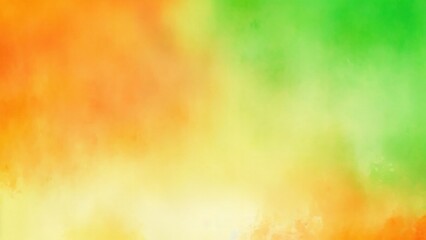 Green and orange background with texture and distressed vintage grunge and watercolor