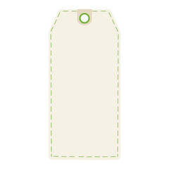 Coupon icon light with green dotted edges isolated on transparent and white background. Close-up element for sale and business design decoration. Vector cartoon illustration. Tag for price.