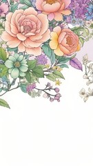 background with flowers, pattern with flowers, abstract floral background