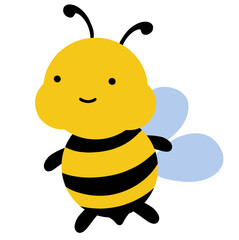 Cute bee. Flat style vector illustration.